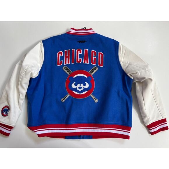 Pro Standard MLB Chicago Cubs Mashup Wool Women's Varsity Jacket Size XL - Picture 7 of 16